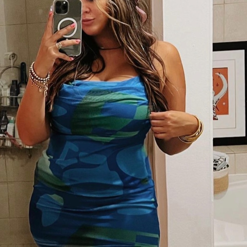 BLUE SHORT DRESS
